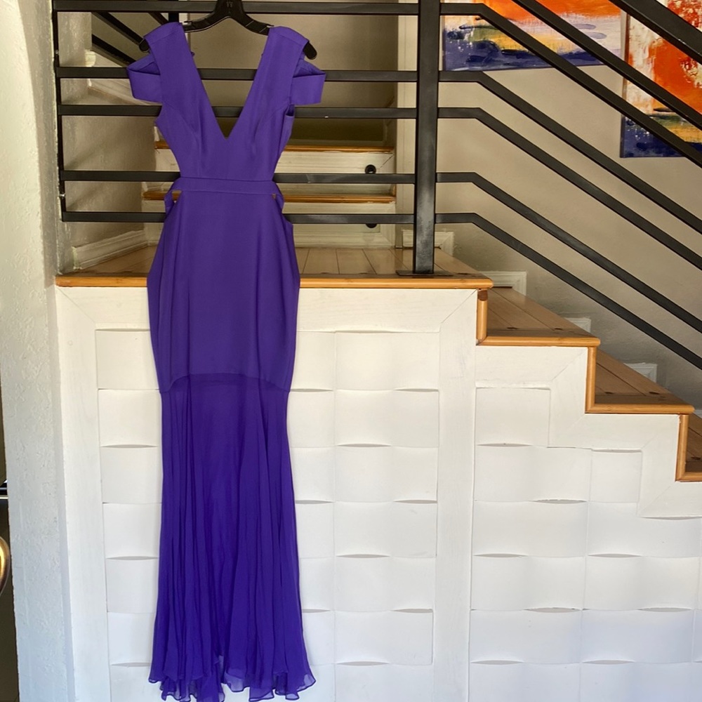 Purple Cutout Gown